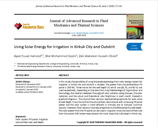 A Scientific collaboration with University of Kirkuk