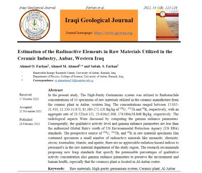 Publication of scientific article in Scopes index