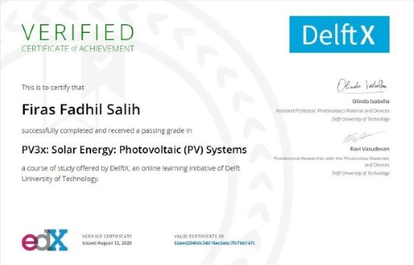 Participation in a training course at Delft University of Technology