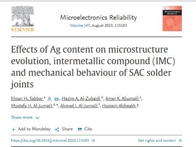 Publication of a Scientific Research within clarivate Index