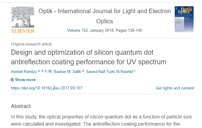 Publish a new paper in ELSEVIER