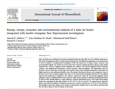 Publication of a Scientific Research within clarivate Index Q1